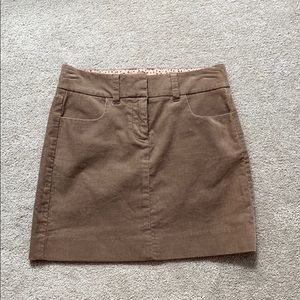 Corduroy Brown Mini Skirt